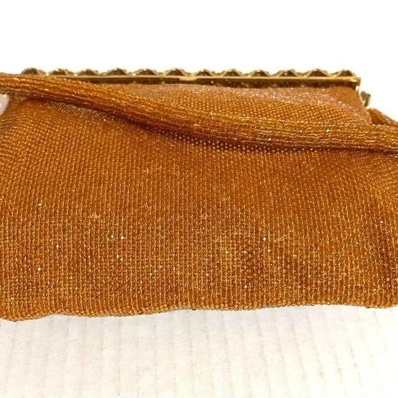 Vintage mash amber brown handle bag - Picture 6 of 9